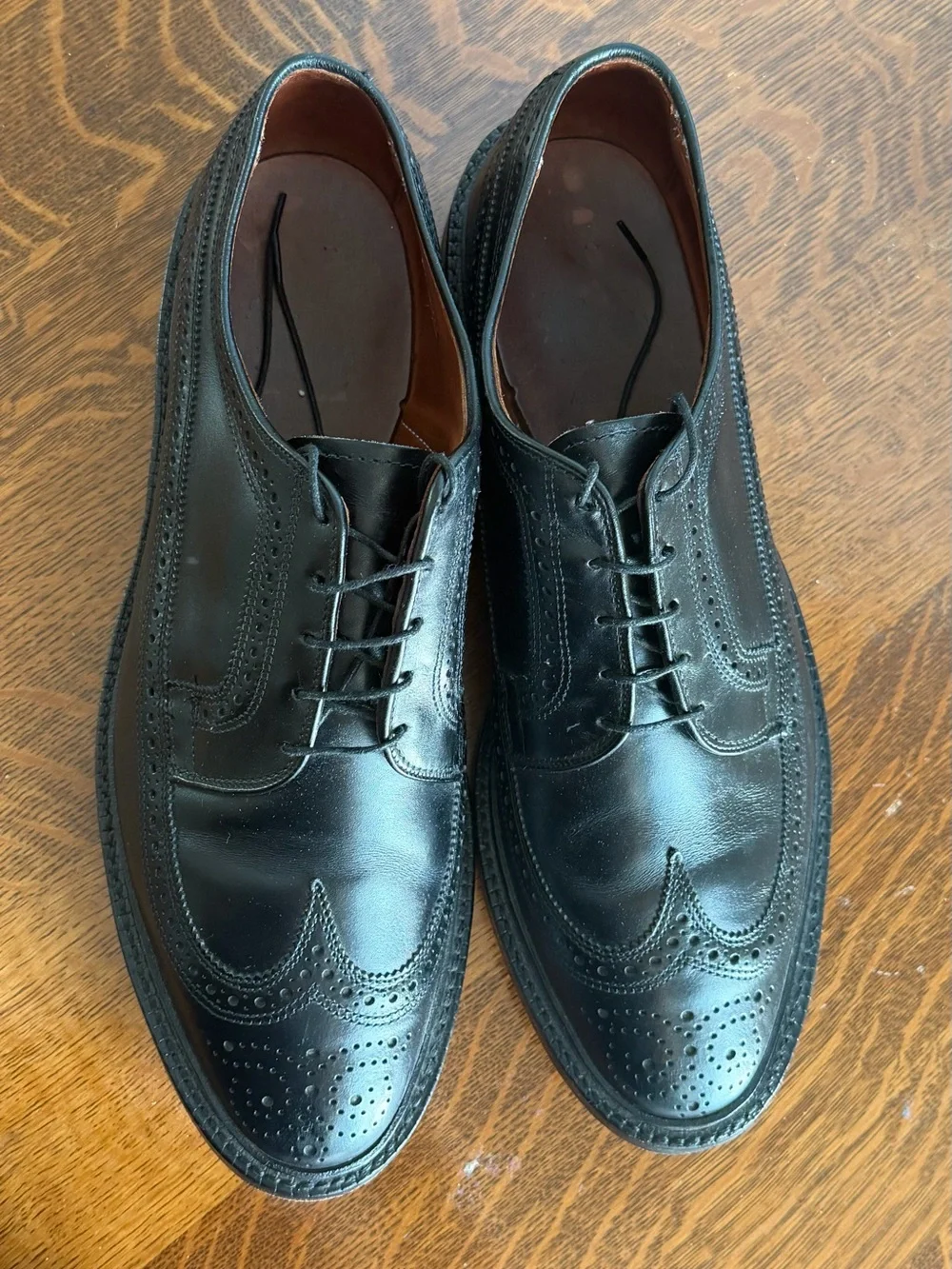 Allen Edmonds Men MacNeil Wing Black-Handcrafted in USA 12 D